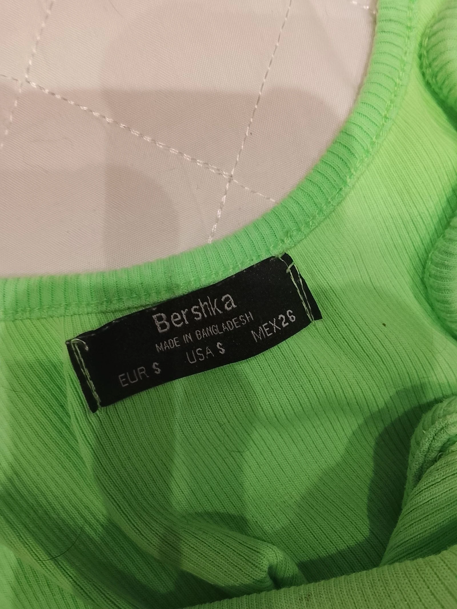 Bershka limoengroen jurk maat S – strak geribbel - 8 € – photo 4